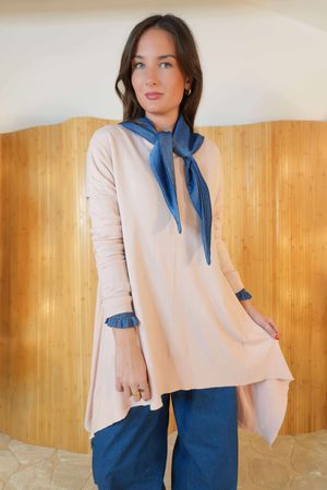 Mabel Dip Side Stretch Fine Knit Rose /30=